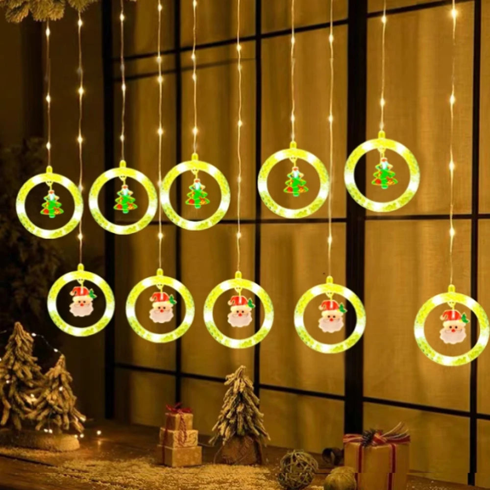 Christmas Led Decorative Lights Strip Star Curtain Lights Christmas Tree Lights String Festival Atmosphere Lights Star Lights