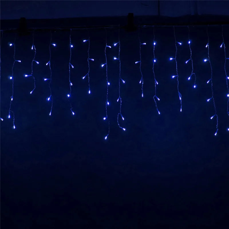 christmas lights outdoor decoration 4 meter droop 0.3-0.5m led curtain icicle string lights new year wedding party garland light