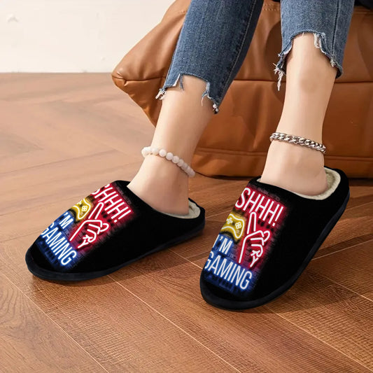 Slippers - Soft, Non-Slip Rubber Sole, Machine Washable, Indoor/Outdoor Use, Winter Warm Bedroom Slippers