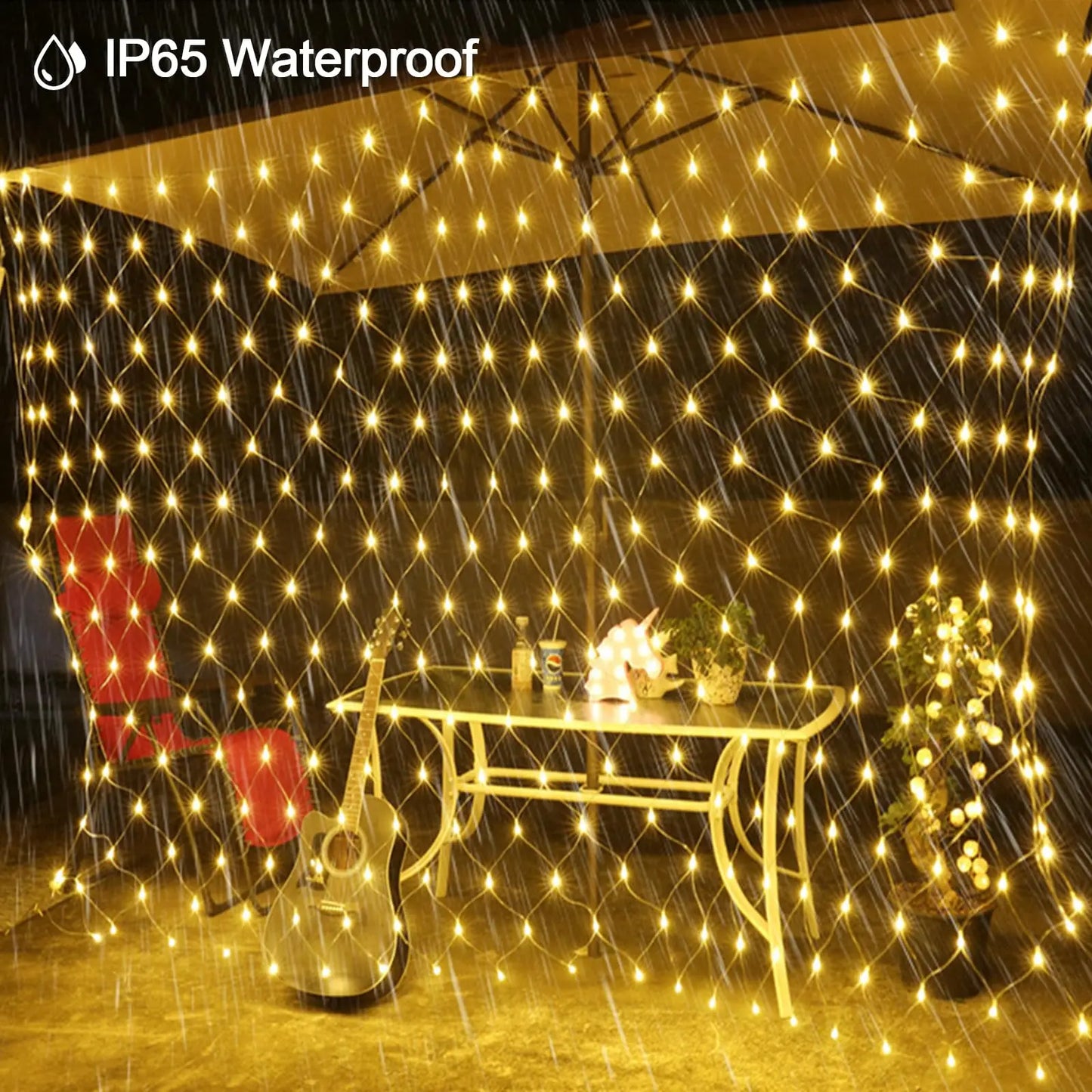 Christmas Net Lights Outdoor Solar Powered Mesh Light Waterproof Timing Dimmable for Tree Garden Yard Wedding Party Decoration