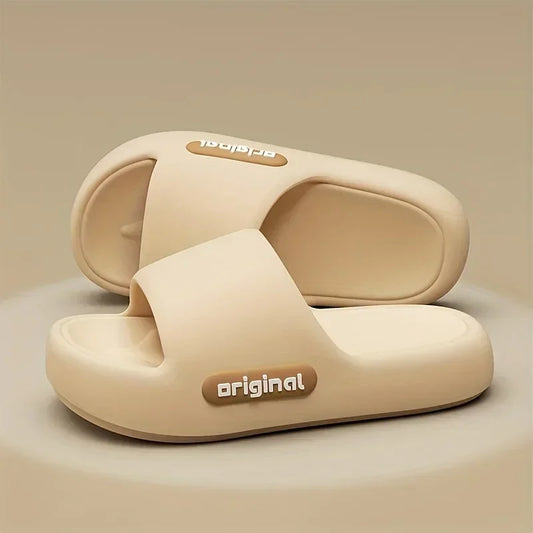 Women's Soft Slippers Thick-Soled Anti-Slip Indoor Outdoor Home Bathroom Relaxing Comfortable Cushioned Sandals，slippers woman