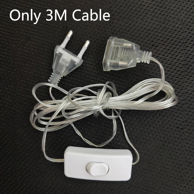 Christmas Light 3.5m Led Snowflake Garland Curtain String Fairy Lights for New Year Holiday Party Garden Christmas Decoration