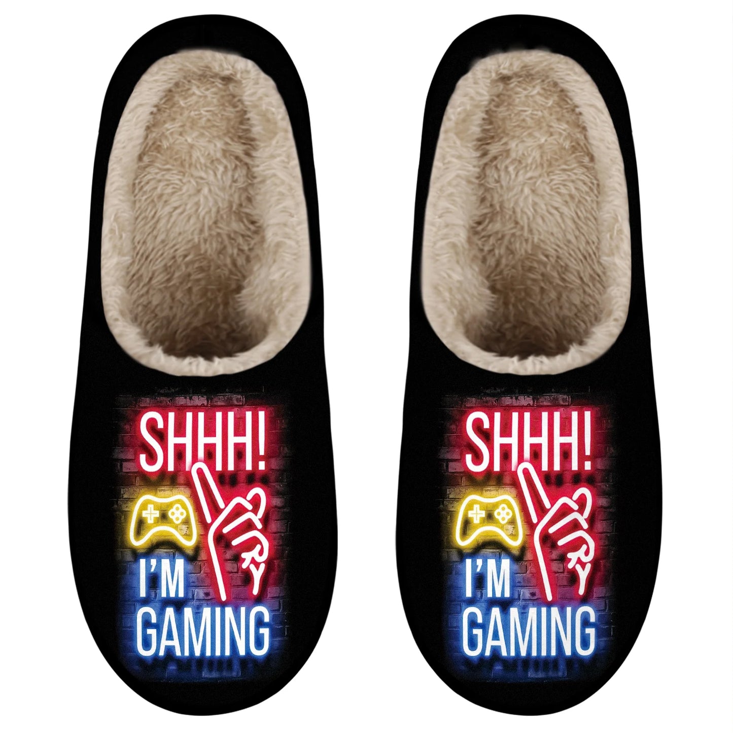 Slippers - Soft, Non-Slip Rubber Sole, Machine Washable, Indoor/Outdoor Use, Winter Warm Bedroom Slippers