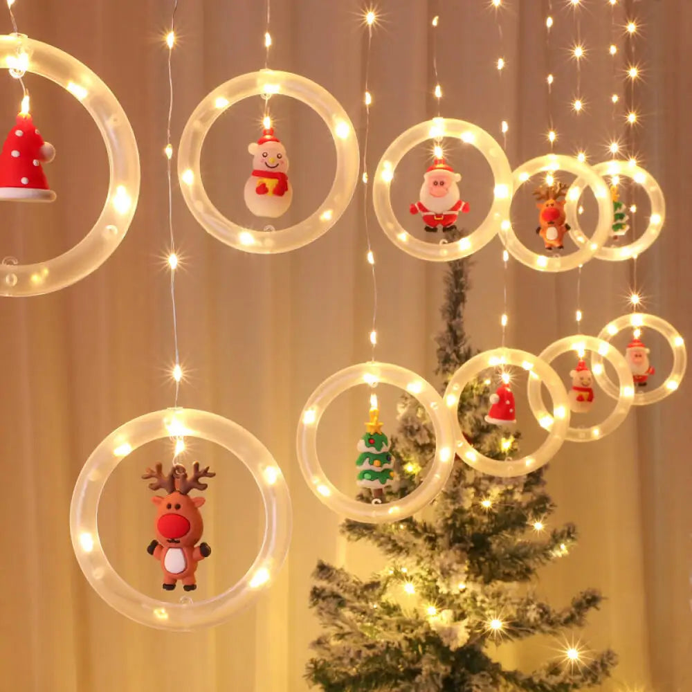 Christmas Led Decorative Lights Strip Star Curtain Lights Christmas Tree Lights String Festival Atmosphere Lights Star Lights