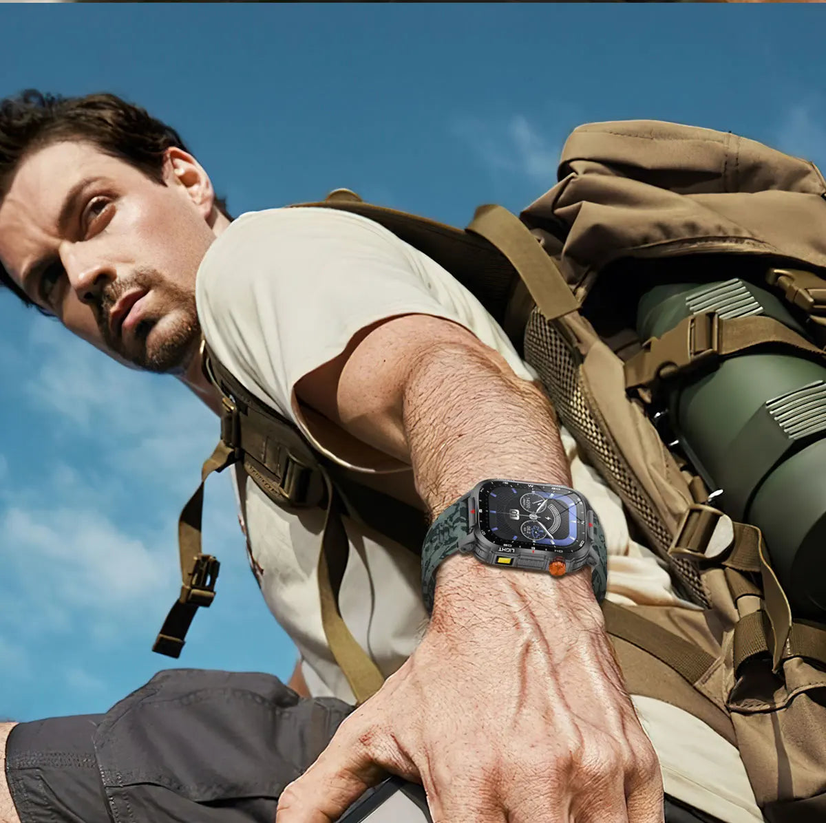 2025 New Smart Watch Voice Assistant 2.01"HD Screen Bluetooth Call Waterproof 1100mAh Big Battery Compass Outdoor Sport Watches